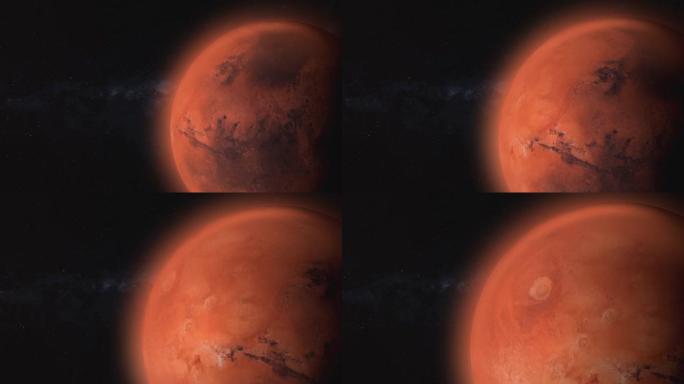 太空中的4K 3D火星，从太空到火星的美景