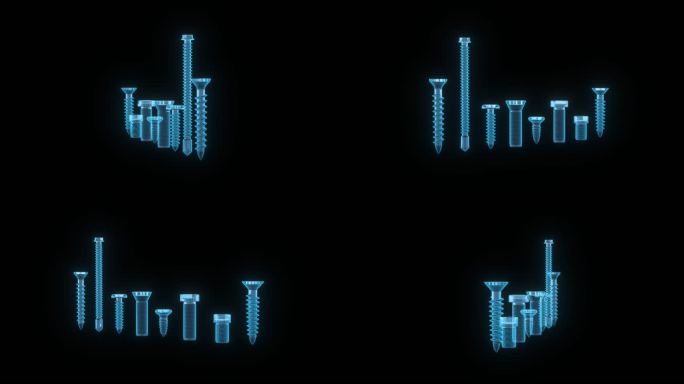 全息科技螺丝素材带通道