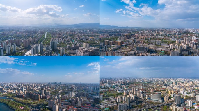 俯瞰北京城市全景大景