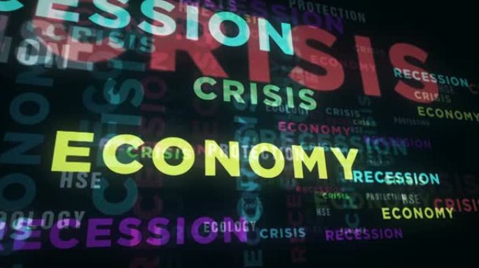 危机经济与衰退文本循环抽象概念