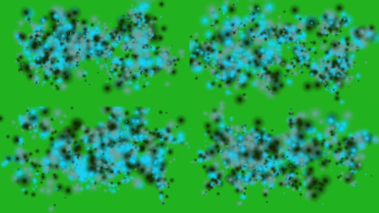 水粒子绿屏运动图形