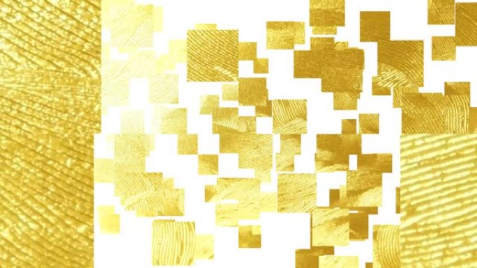 分散和聚集的金色日本纸的背景材料