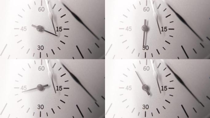 白色模拟时钟/手表