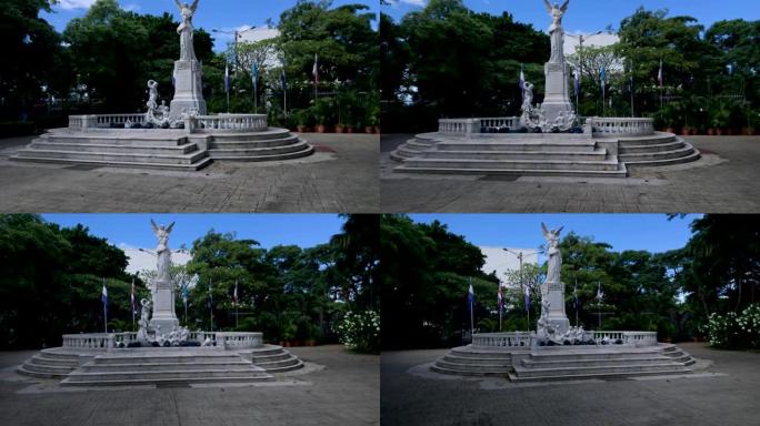 尼加拉瓜马那瓜革命广场附近中央公园的鲁本·达里奥雕像
