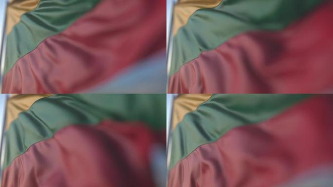 Waving flag of Lithuania