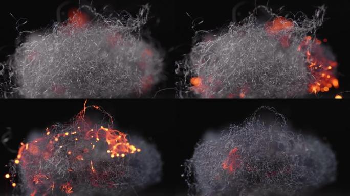 火势迅速蔓延通过钢丝绒24