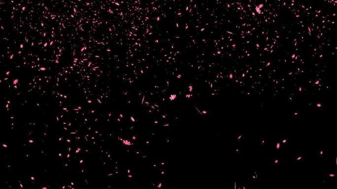 粉色宇宙坠落粒子运动图形