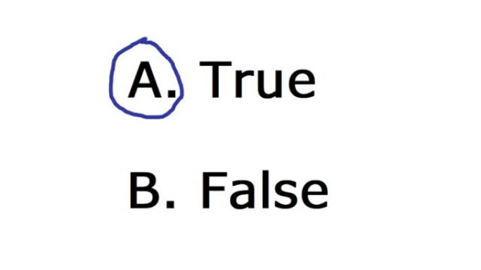 选择True。正确或错误的学校问题选择。圈出真相以表示肯定或正确或准确。在纸上手写测试决策。