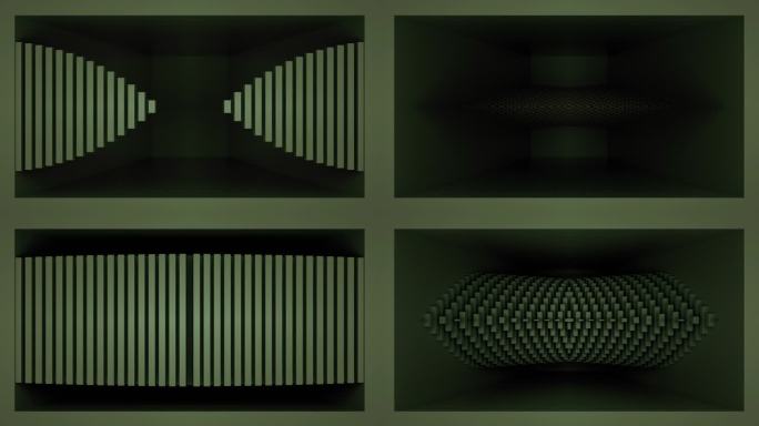 【裸眼3D】墨绿虚拟橱窗矩阵视觉艺术空间