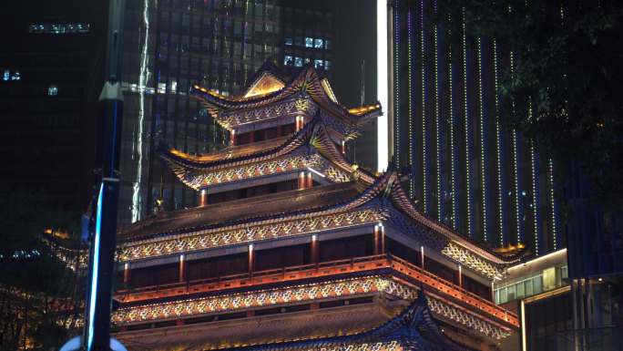 重庆罗汉寺夜景