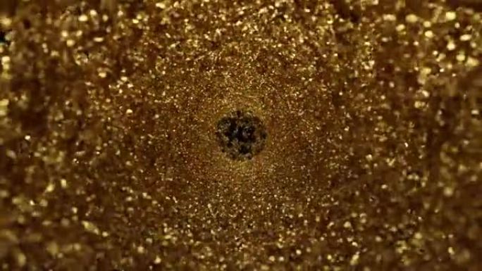 金色闪光颗粒的隧道