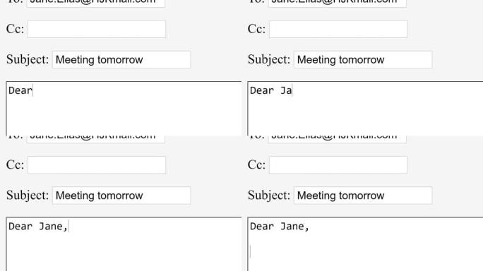 打字介绍问候开始电子邮件亲爱的简在网上框。开始向网站上的其他人发送电子邮件。键入介绍字母。监视器屏幕