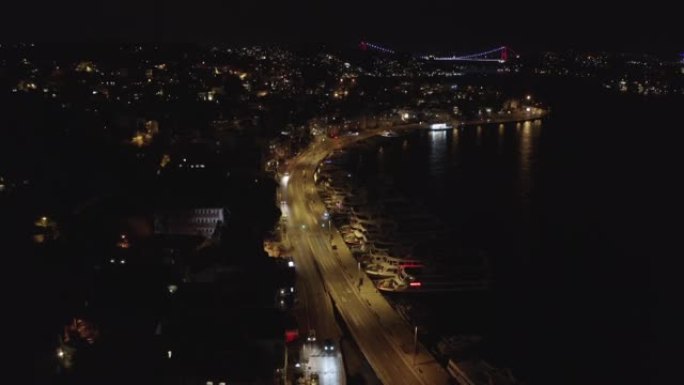 伊斯坦布尔夜海岸线