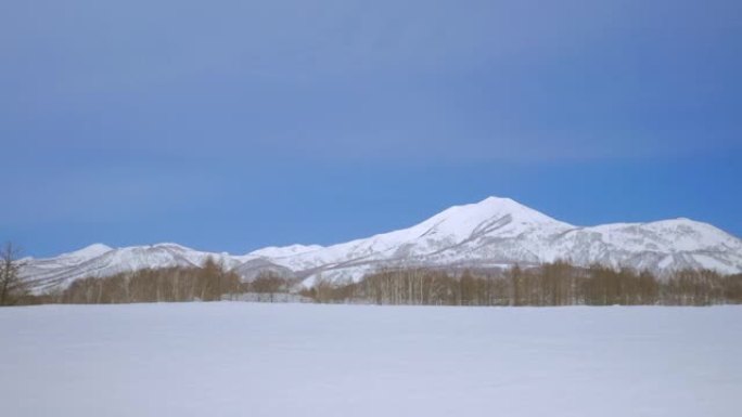日本北海道新雪谷山脉