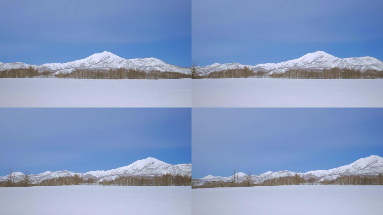 日本北海道新雪谷山脉