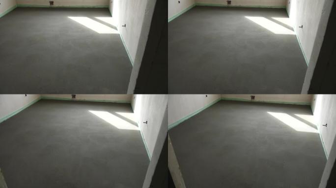 公寓里的沙子地板熨平板
