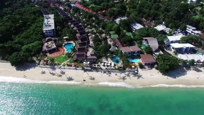 苏梅岛卢克苏里酒店的鸟瞰图。
