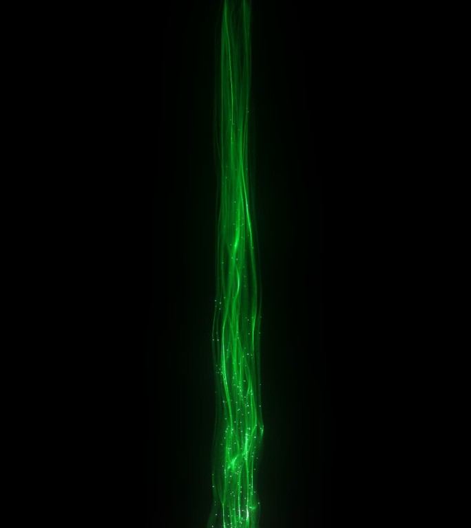 绿色魔法粒子能量光柱带通道