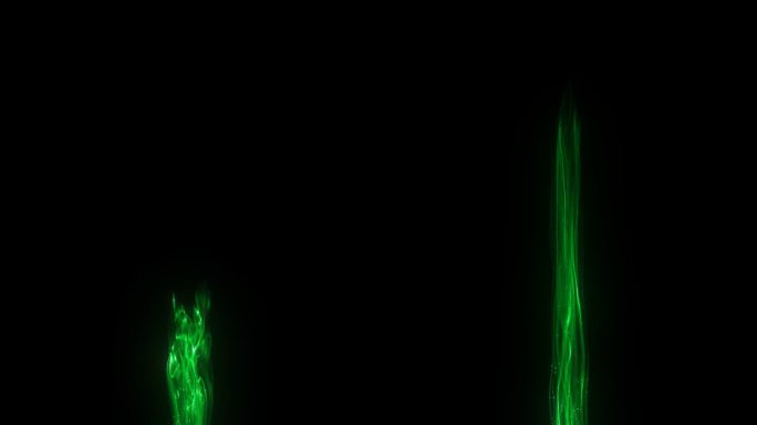 绿色魔法粒子能量光柱带通道