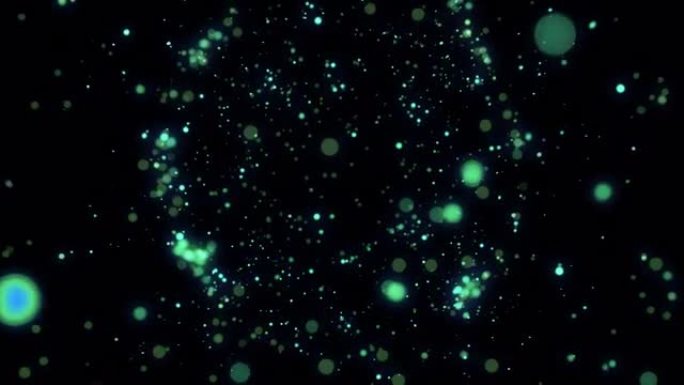 Alpha通道上的绿色粒子爆炸 (Prores 4444 Alpha)