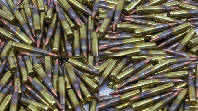 步枪5.56的特写重装弹药旋转