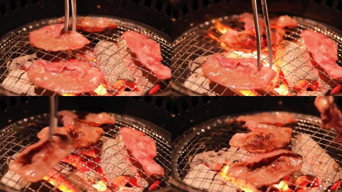 木炭烤的美味肉木炭烤的美味肉烧烤美食