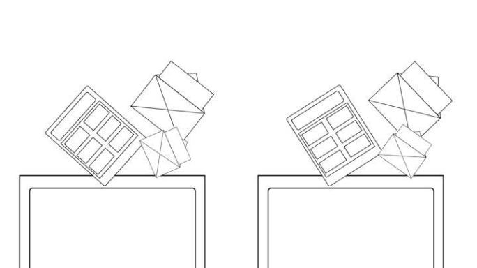 平面设计概念4k动画-平面设计师工具平板电脑