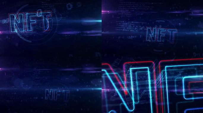 NFT符号抽象可循环隧道动画