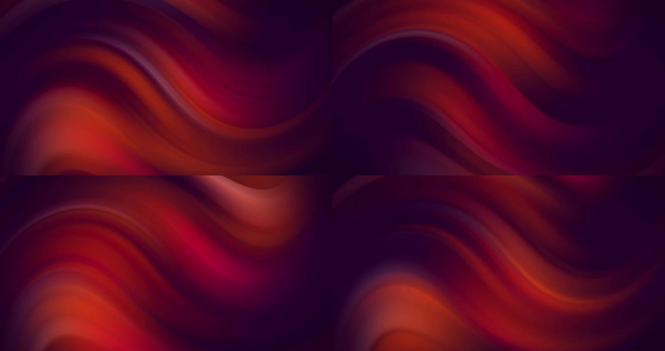 红色和紫色数字波在黑色背景下移动的数字动画