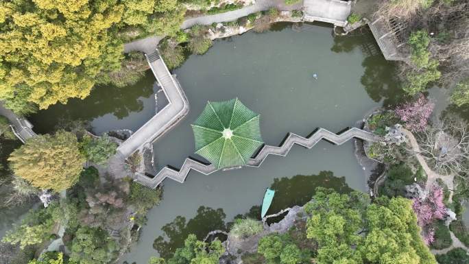 4K原素材-航拍上海花园洋房，丁香花园
