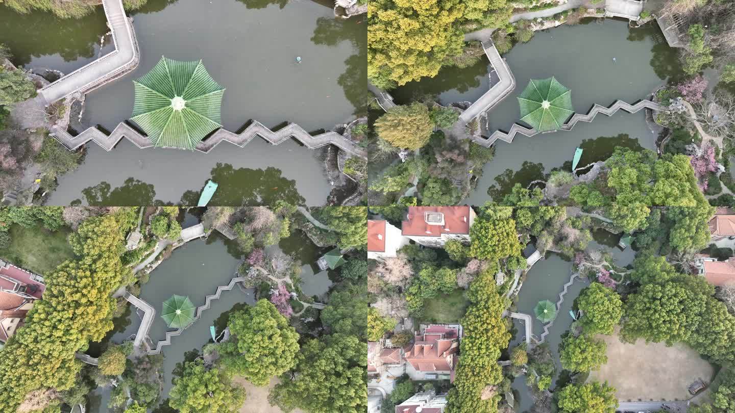 4K原素材-航拍上海花园洋房，丁香花园
