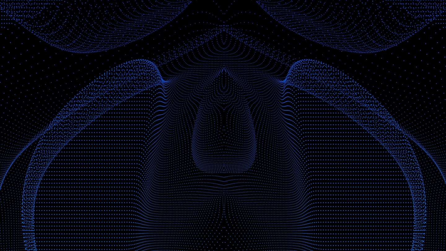 【4K时尚背景】暗蓝虚幻动态点线冰屏暖场