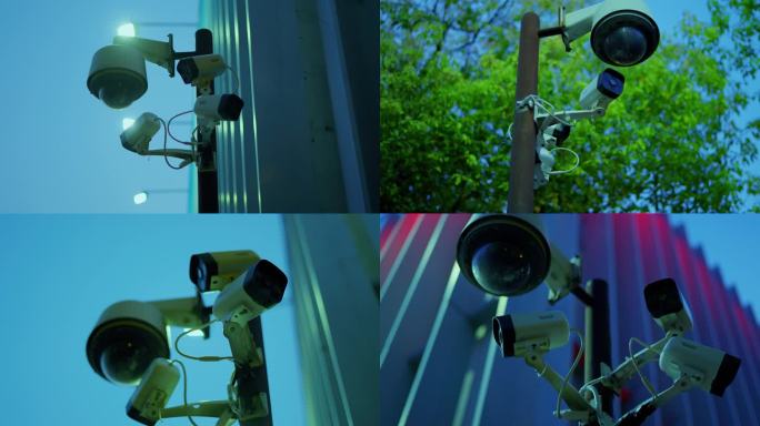 小区监控设备摄像头红外夜间高科技安全防护