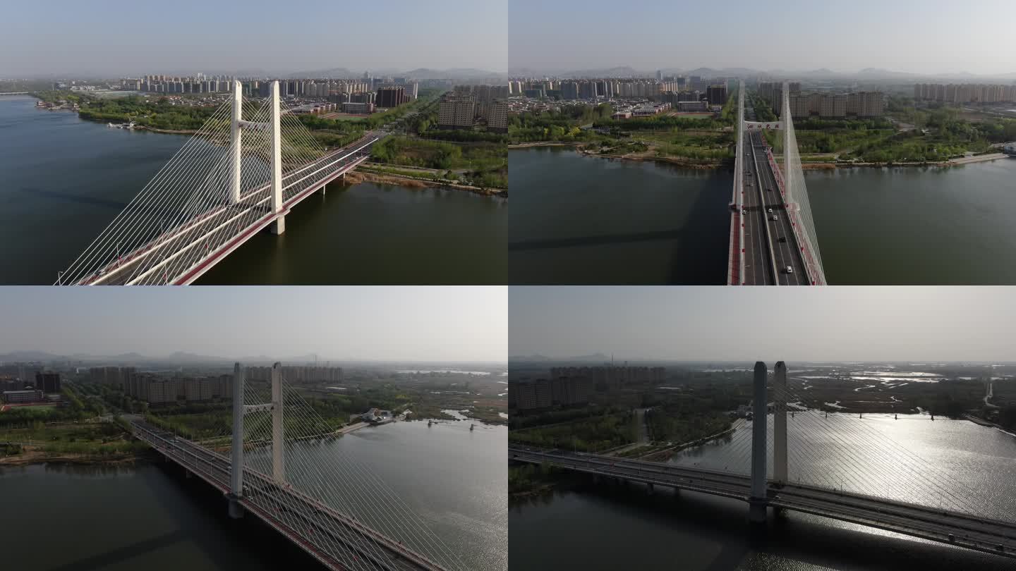 泗水大桥航拍4k