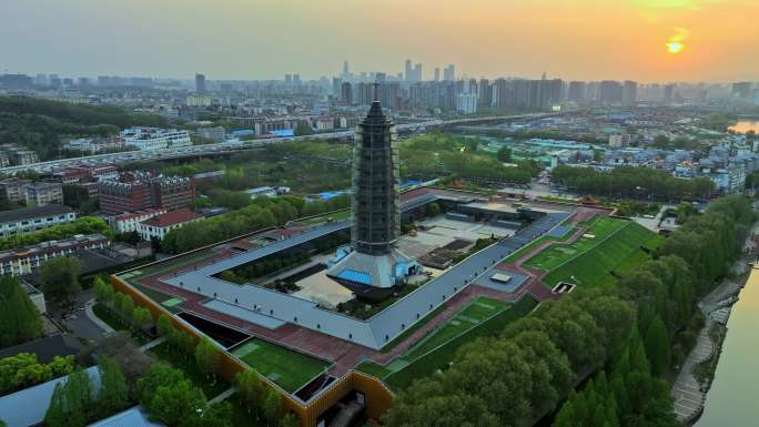 南京秦淮河大报恩寺航拍