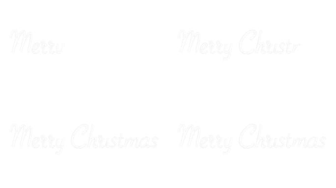 圣诞快乐文字动画。带阿尔法频道的4k视频。