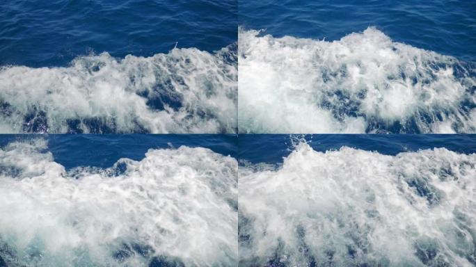 帆船以慢动作180fps的速度制造波浪