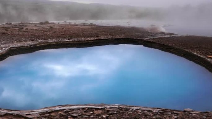 热蓝泉、地热区冰岛、火山系统
