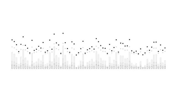 声波音频信号黑点跳动音标跳动音乐背景