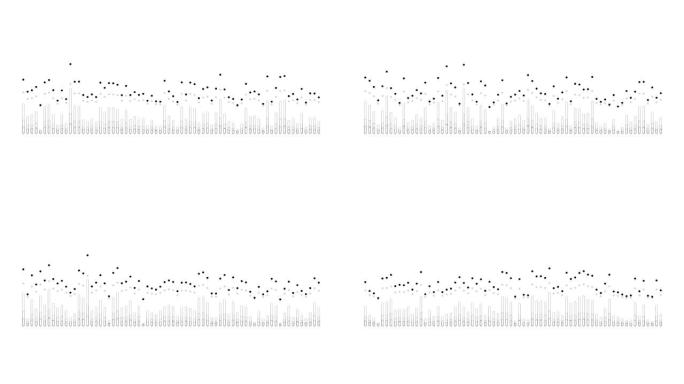 声波音频信号黑点跳动音标跳动音乐背景