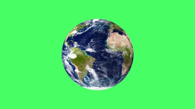 地球在绿色屏幕上旋转，该图像的元素由Nasa提供。