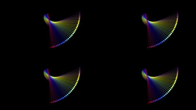 彩色魔波运动图形与夜晚背景