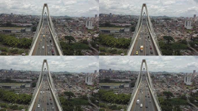 空中射击桥高架桥佩雷拉哥伦比亚汽车上路