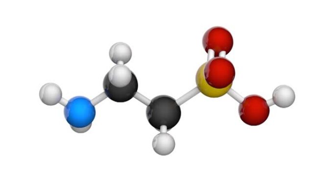 牛磺酸 (C2H7NO3S)。无缝循环。