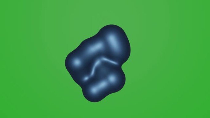 3d抽象模拟绿色背景上的病毒或细菌转化