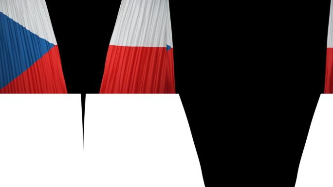 捷克共和国国旗窗帘布
