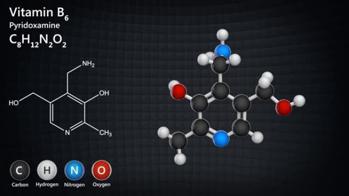 维生素B6 (吡哆胺)。无缝循环。