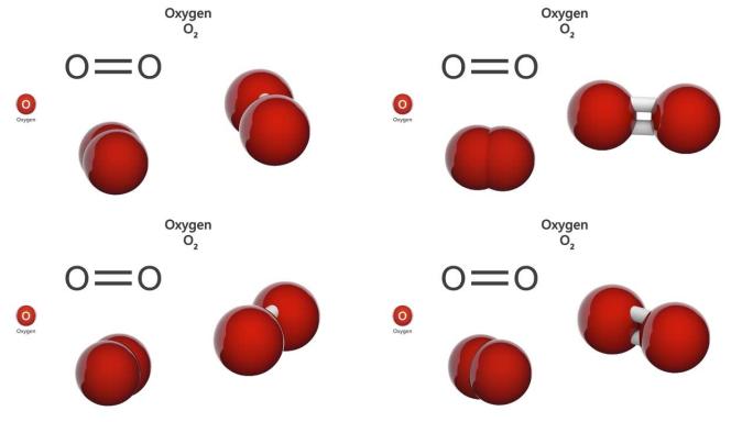 氧气。分子o2。无缝循环。