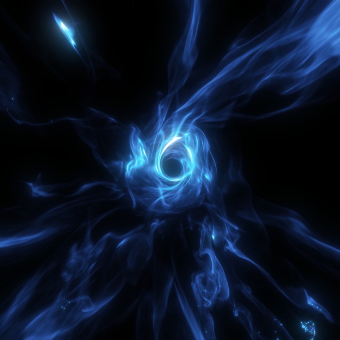 蓝色魔法能量漩涡带通道