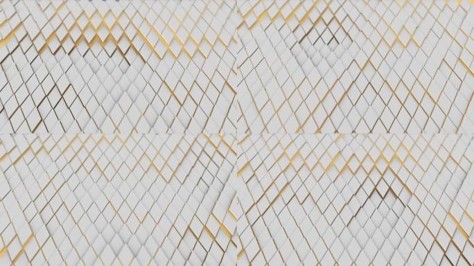动态壁纸，浅黄色背景上的湍流波浪白色钻石瓷砖